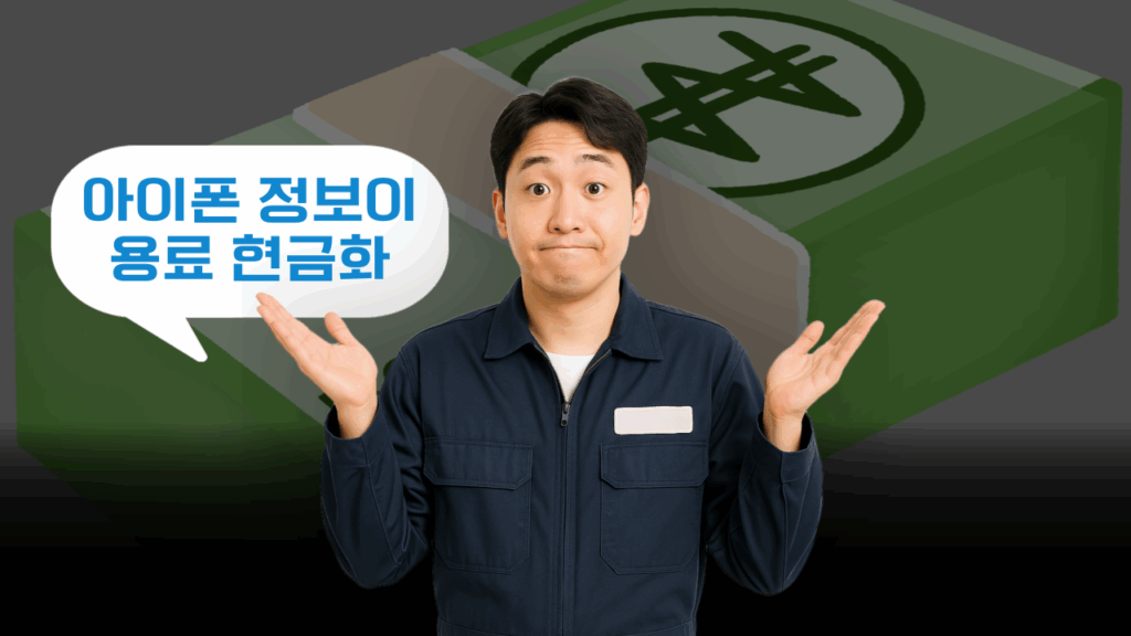 아이폰 정보이용료 현금화